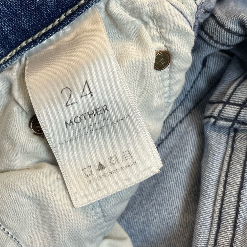 MOTHER Jeans size 24 The Pixie Insider Ankle The Group Bathing Wash Button Fly - Picture 8 of 16